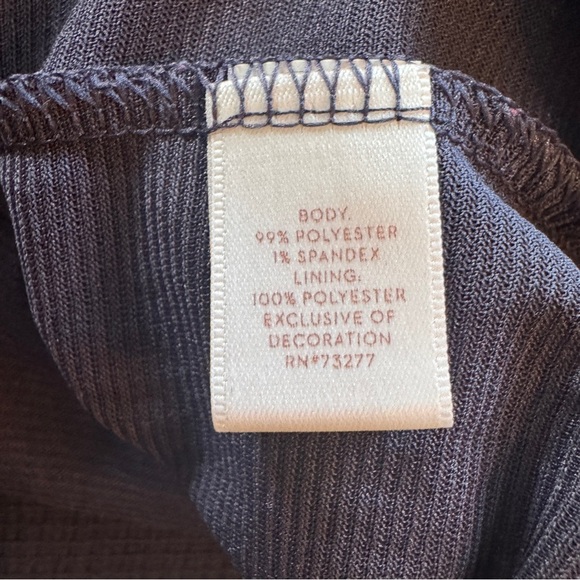 LC Lauren Conrad Ruffle Cold-Shoulder Dress Navy Blue XL Off Shoulder Knee Offic - Picture 6 of 11